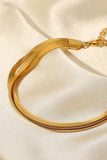 Triple-Layered Snake Chain Bracelet - Trendsi
