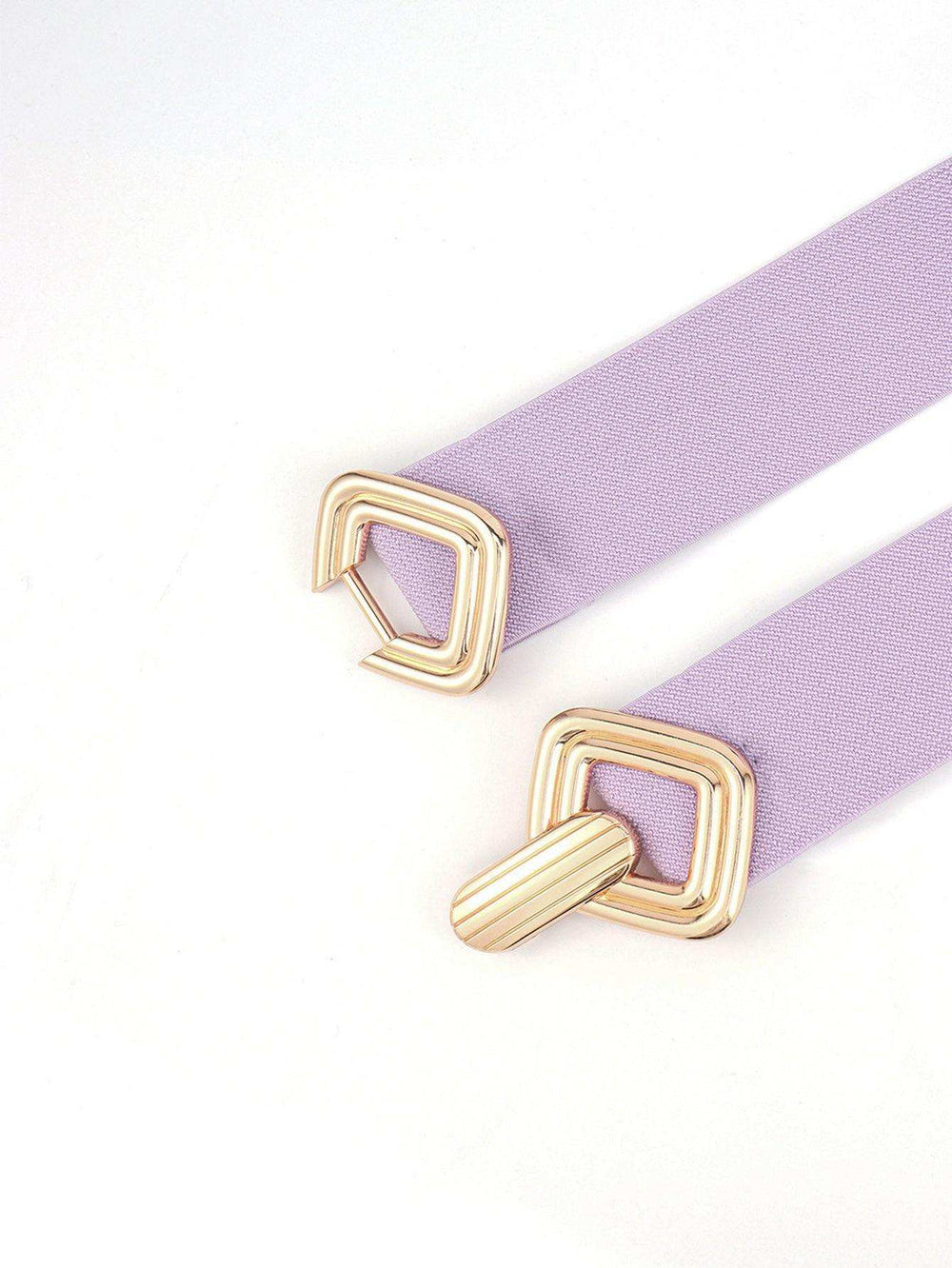Geometric Buckle Elastic Wide Belt - Trendsi - Flyclothing LLC
