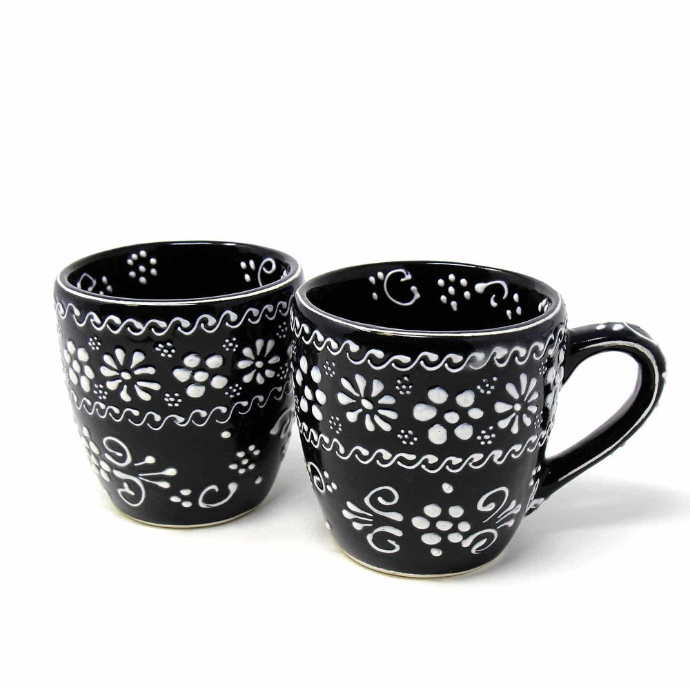 Encantada Handmade Pottery Set of Two Mugs, Ink - Encantada