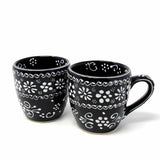 Encantada Handmade Pottery Set of Two Mugs, Ink - Encantada