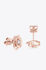 Moissanite Flower 925 Sterling Silver Earrings - Trendsi - Flyclothing LLC