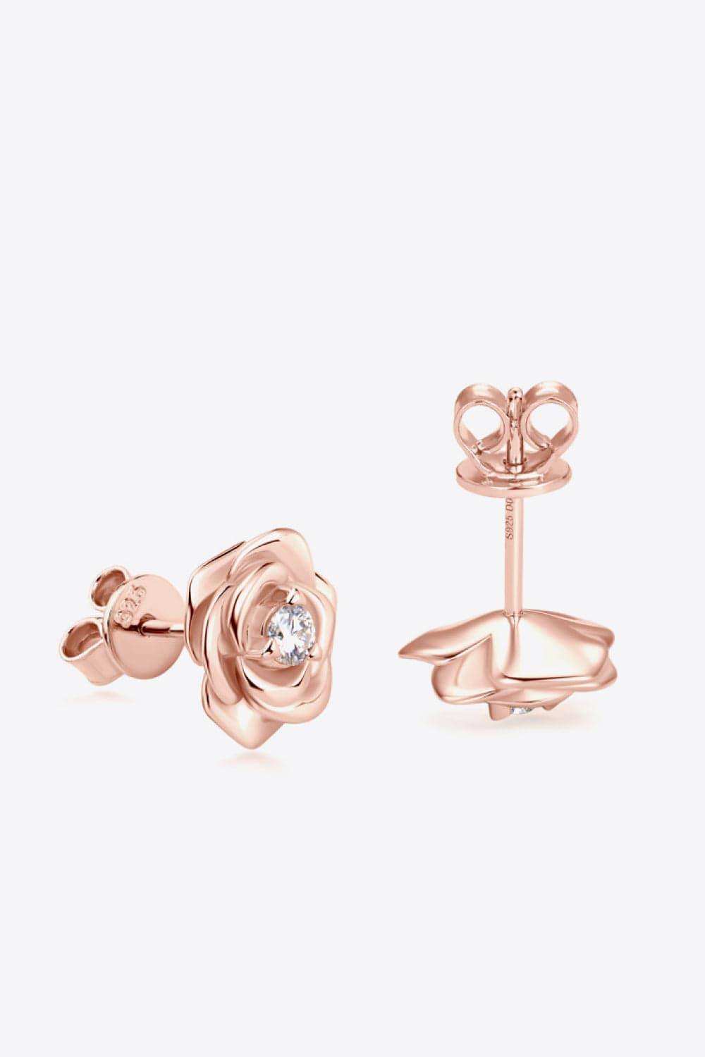 Moissanite Flower 925 Sterling Silver Earrings - Trendsi - Flyclothing LLC