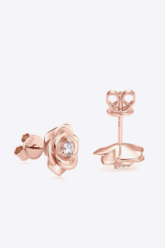 Moissanite Flower 925 Sterling Silver Earrings - Trendsi - Flyclothing LLC