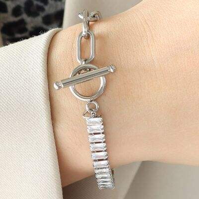 Zircon Titanium Steel Closure Bracelet - Trendsi - Flyclothing LLC