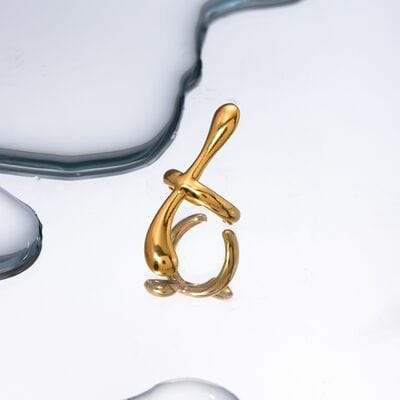 18K Gold-Plated Stainless Steel Cuff Earrings - Trendsi - Flyclothing LLC