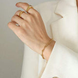 Titanium Steel Link Chain Bracelet - Trendsi - Flyclothing LLC