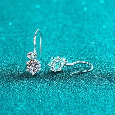2 Carat Moissanite 925 Sterling Silver Earrings - Trendsi - Flyclothing LLC