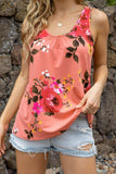 Floral Scoop Neck Tank Top - Trendsi - Flyclothing LLC