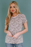 Animal Print Round Neck Tee - Trendsi