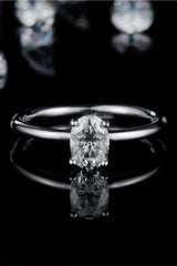 1 Carat Moissanite 925 Sterling Silver Solitaire Ring - Trendsi - Flyclothing LLC