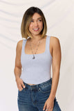 Zenana Square Neck Wide Strap Cropped Cami - Trendsi - Flyclothing LLC