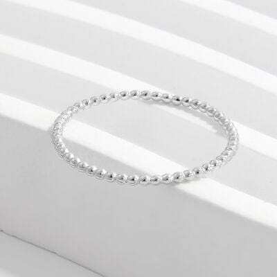 925 Sterling Silver Bead Ring - Trendsi - Flyclothing LLC