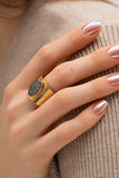 Wide Band Stainless Steel Open Ring - Trendsi - Flyclothing LLC