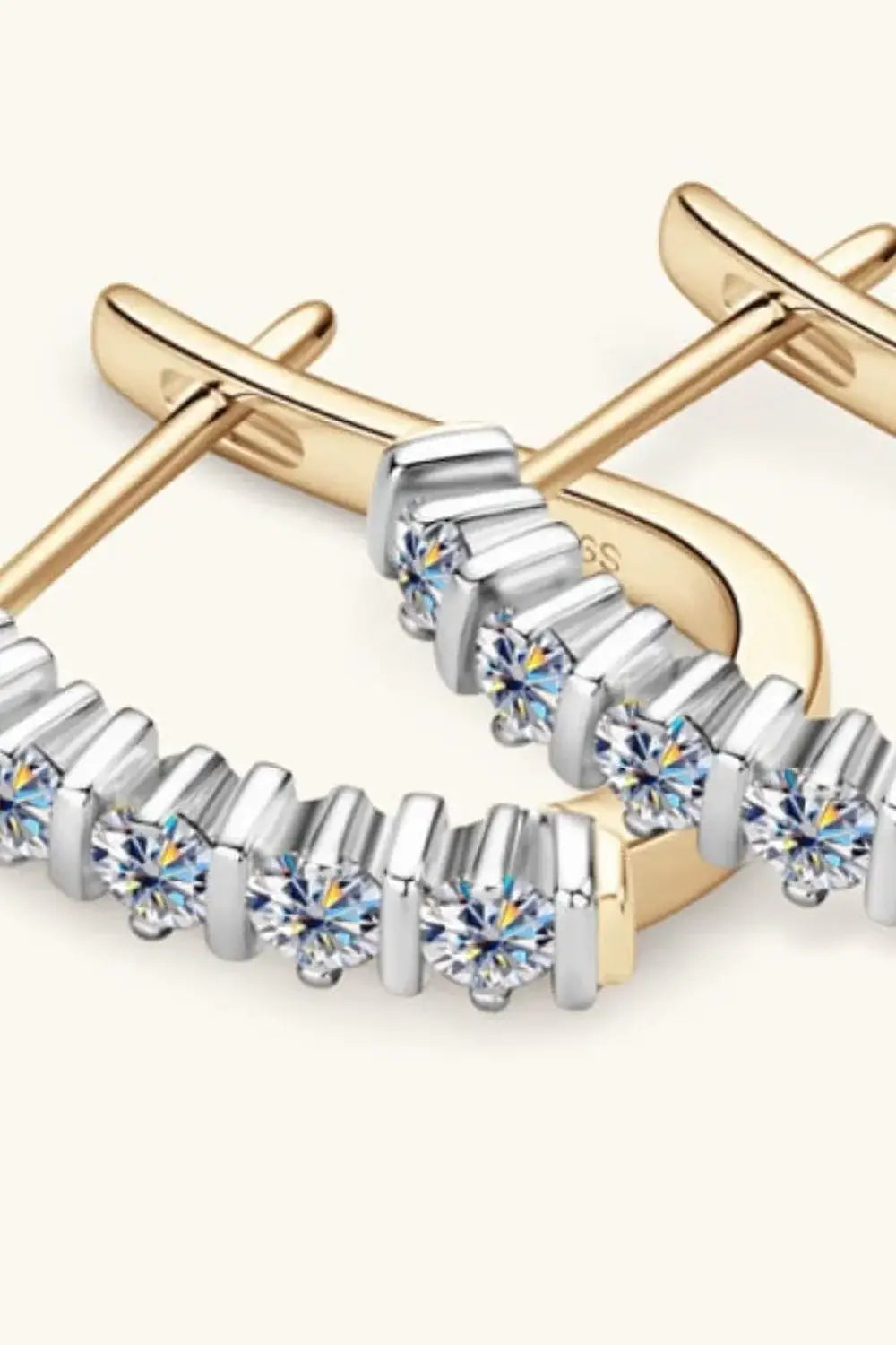Moissanite 925 Sterling Silver Earrings - Trendsi - Flyclothing LLC