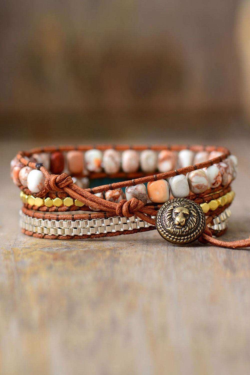 Handmade Natural Stone Copper Bracelet - Trendsi - Flyclothing LLC