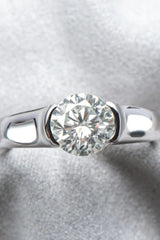 Looking Good 2 Carat Moissanite Platinum-Plated Ring - Trendsi - Flyclothing LLC