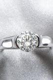 Looking Good 2 Carat Moissanite Platinum-Plated Ring - Trendsi