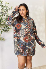 Heimish Full Size Printed Button Up Hooded Jacket - Trendsi - Flyclothing LLC