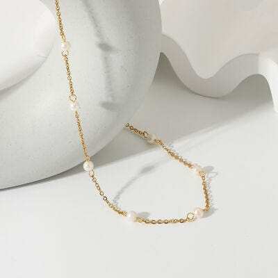 Freshwater Pearl 18K Gold-Plated Necklace - Trendsi - Flyclothing LLC