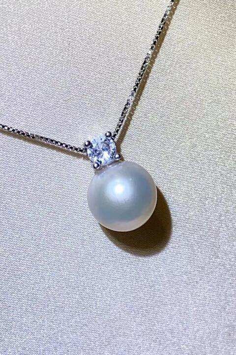 Freshwater Pearl 925 Sterling Silver Necklace - Trendsi - Flyclothing LLC