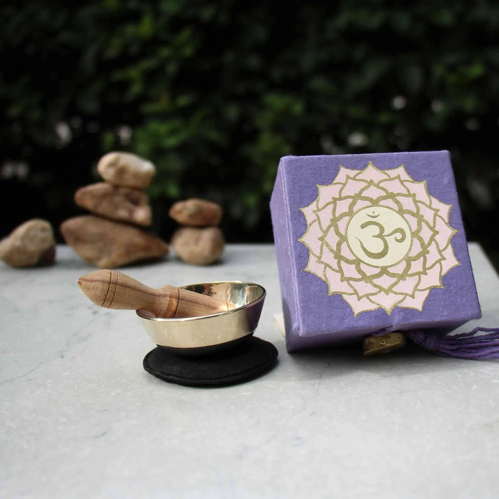 Mini Meditation Bowl Box: 2" Crown Chakra - DZI (Meditation) - DZI (Meditation)