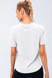 Round Neck Raglan Sleeve Active Tee - Trendsi - Flyclothing LLC