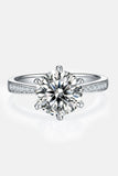 3 Carat Moissanite Side Stone Ring - Trendsi