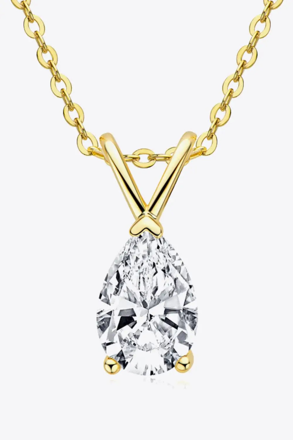 1.5 Carat Moissanite Pendant 925 Sterling Silver Necklace - Trendsi - Flyclothing LLC
