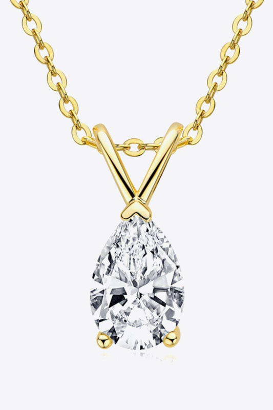 1.5 Carat Moissanite Pendant 925 Sterling Silver Necklace - Trendsi - Flyclothing LLC