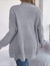 Open Front Long Sleeve Cardigan with Pockets - Trendsi - Flyclothing LLC