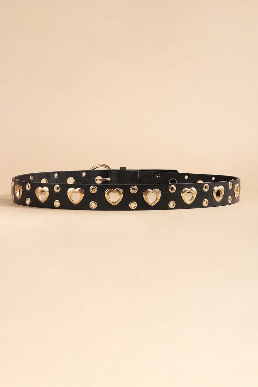 Heart Shape Alloy Detail PU Leather Belt - Trendsi - Flyclothing LLC