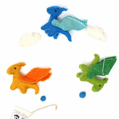 Felt Dragon Garland - Primary Colors - Global Groove - Global Groove