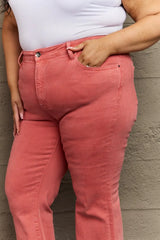 RISEN Bailey Full Size High Waist Side Slit Flare Jeans - Trendsi - Flyclothing LLC