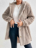 Button Down Hooded Coat - Trendsi - Flyclothing LLC