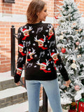 Reindeer Round Neck Sweater - Trendsi
