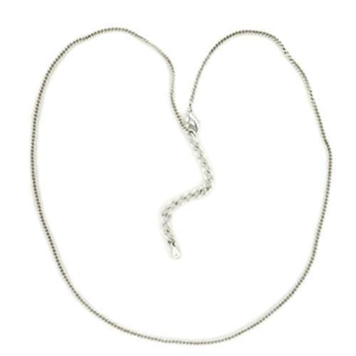 Alamode Silver Brass Chain with No Stone - Alamode
