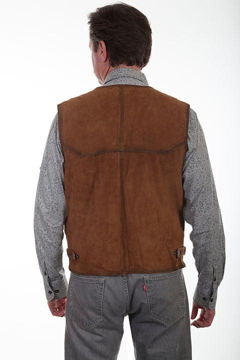Scully Leather Brown Men's Mens Vest - Flyclothing LLC