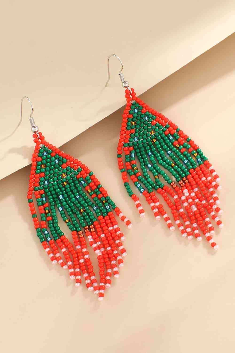 Christmas Beaded Earrings - Trendsi - Flyclothing LLC
