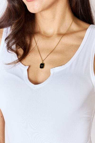 Zenana Microfiber Notched Sleeveless Bodysuit - Trendsi - Flyclothing LLC