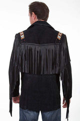 Scully Leather Black Boar Suede Mens Jacket - Scully Leather - Flyclothing LLC