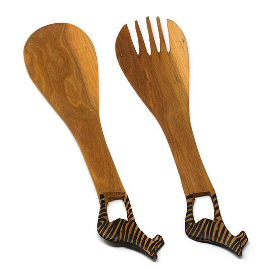 Zebra Salad Serving Set - Flyclothing LLC