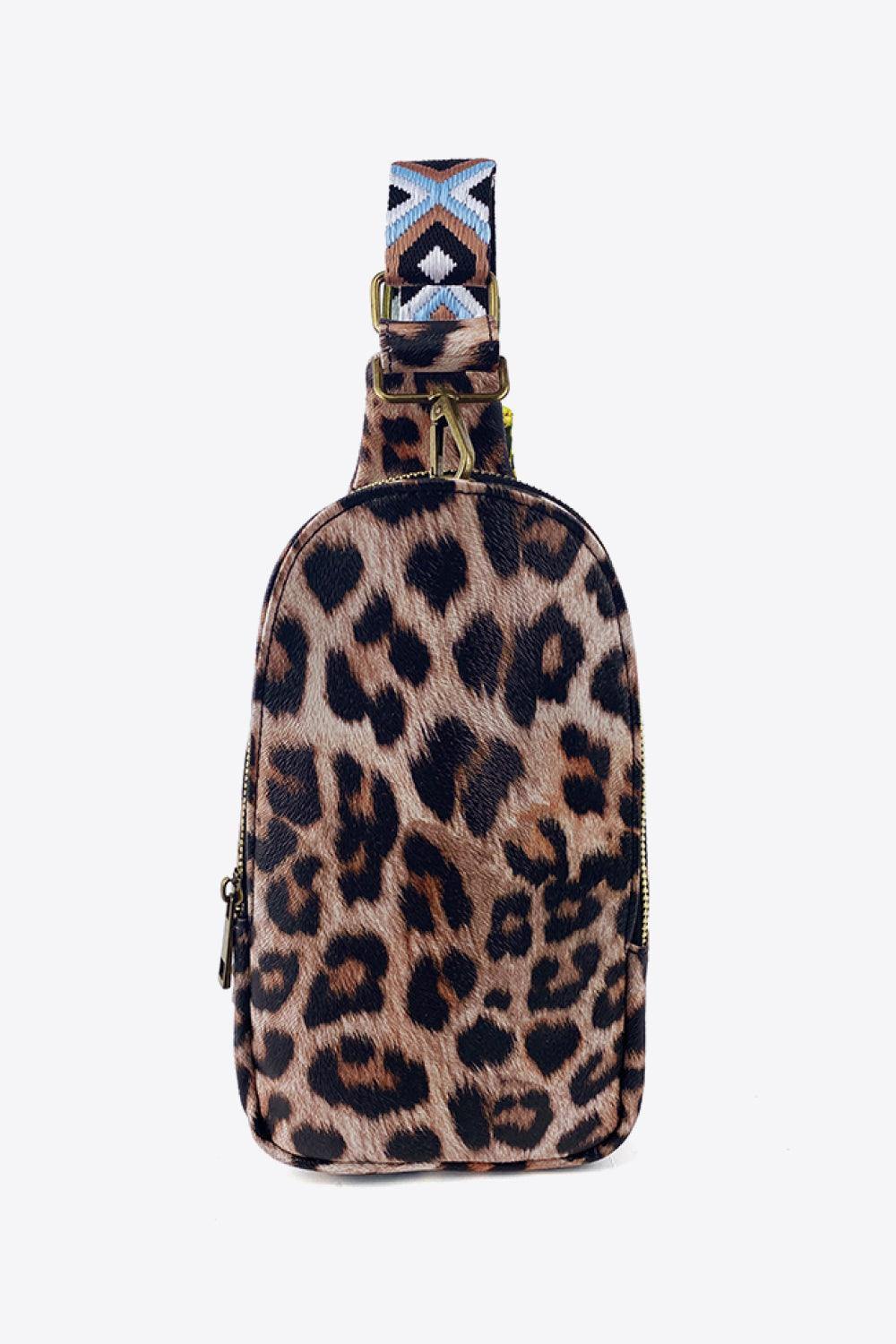 Printed PU Leather Sling Bag - Trendsi