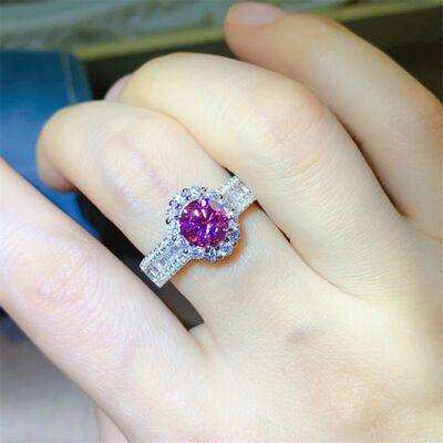 1 Carat Moissanite 925 Sterling Silver Ring - Trendsi - Flyclothing LLC