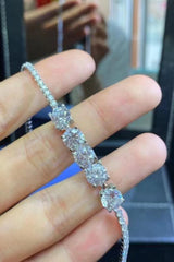 5 Carat Moissanite Lobster Clasp Bracelet - Trendsi
