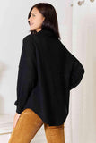 Double Take Waffle-Knit Collared Neck Dropped Shoulder Shirt - Trendsi