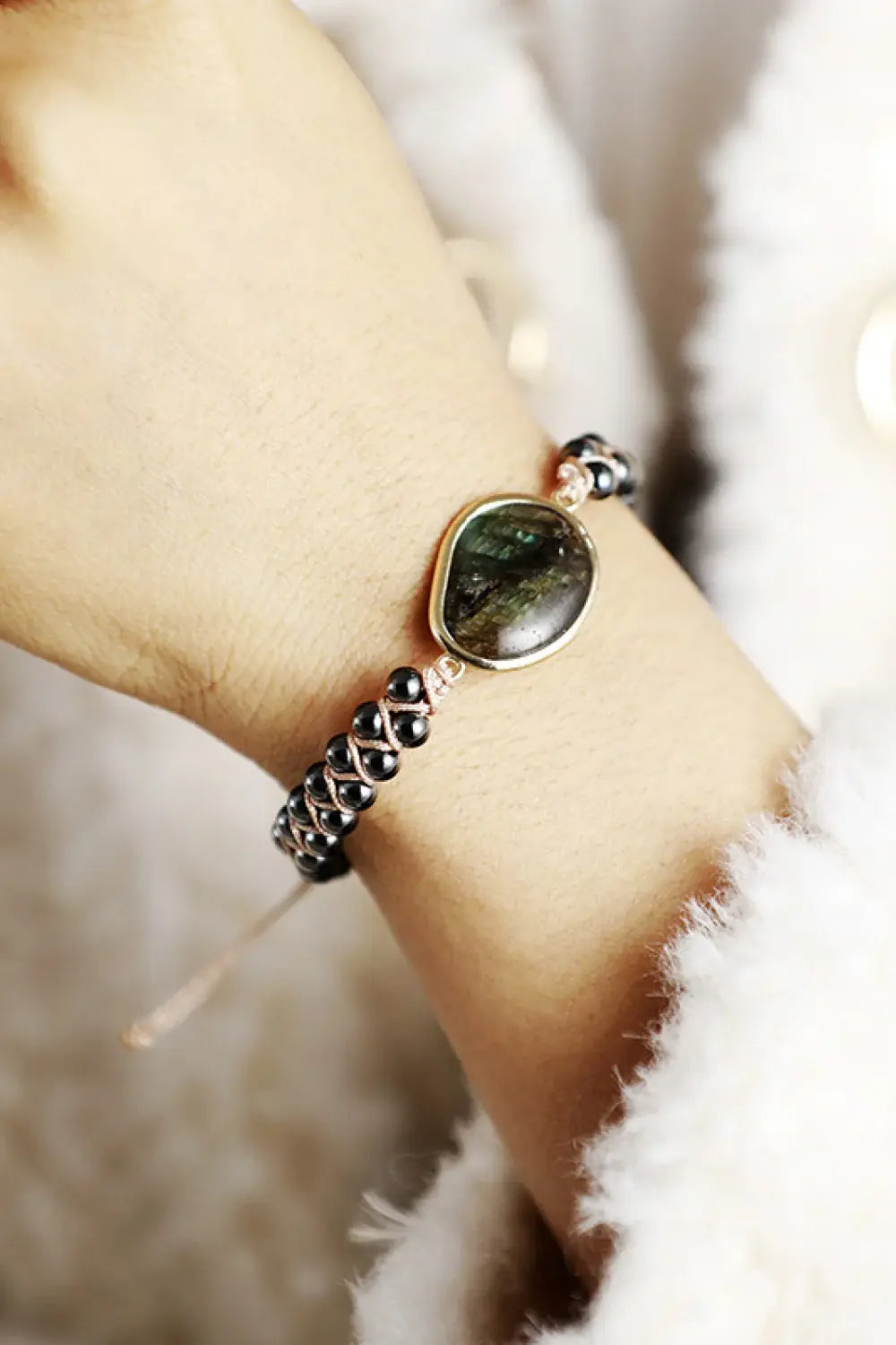 Natural Stone Beaded Bracelet - Trendsi - Flyclothing LLC