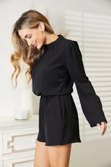 Culture Code Full Size Open Back Romper with Pockets - Trendsi - Flyclothing LLC