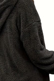 Half Zip Dropped Shoulder Oversized Hoodie - Trendsi