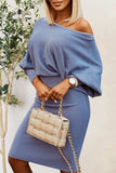 Ruched Lantern Sleeve Dress - Trendsi - Flyclothing LLC