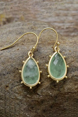 Natural Stone Teardrop Earrings - Trendsi - Flyclothing LLC